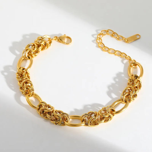 PULSERA NUDOS DORADA