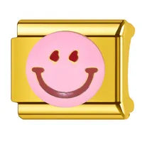 CHARM HAPPY FACE ROSA