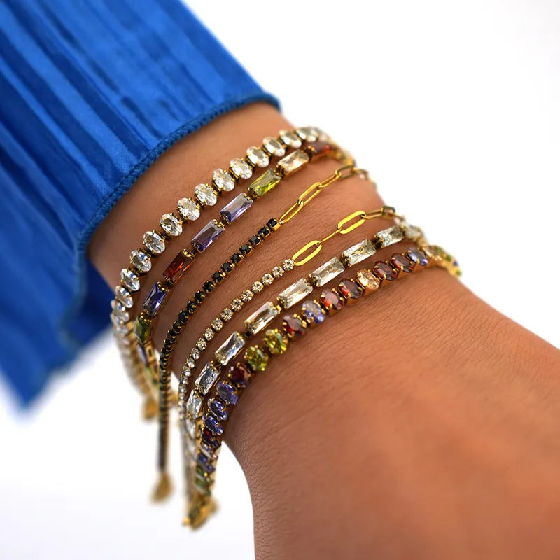 SET PULSERAS ZIRCONIA