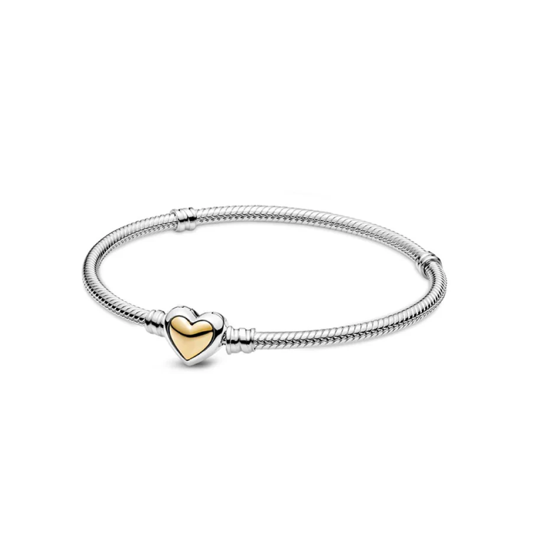 PULSERA CLASICA CORAZON DORADO