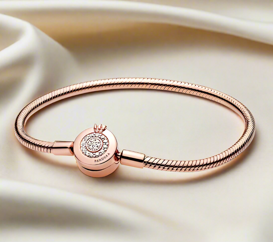 PULSERA CLASICA CORONA ROSE GOLD