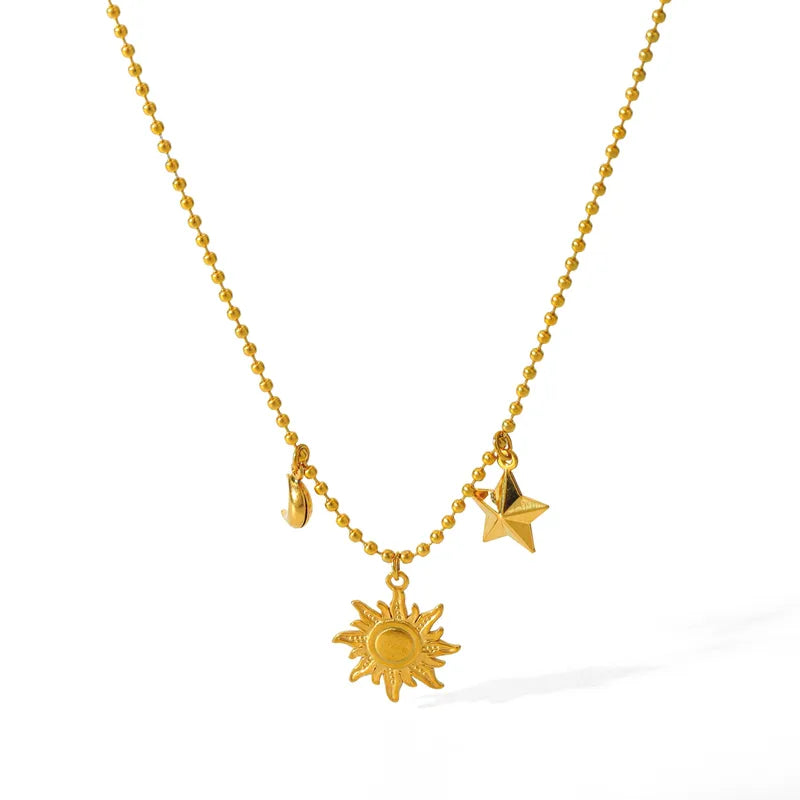 CADENA AMOR ESTRELLA SOL Y LUNA