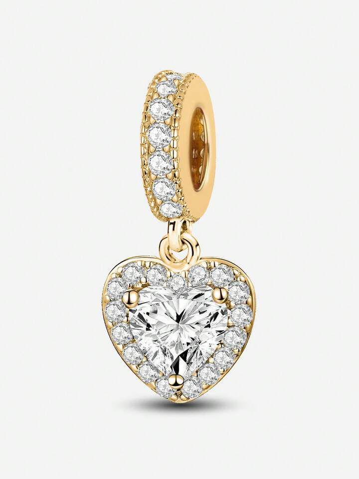 CHARM CORAZON ZIRCONIA BLANCO