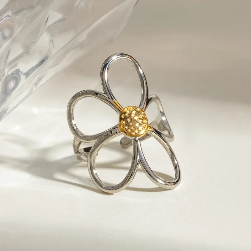 ANILLO FLOR BICOLOR