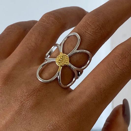 ANILLO FLOR BICOLOR
