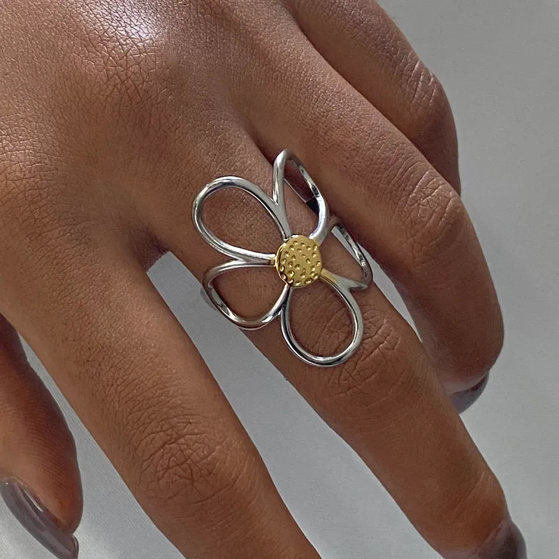 ANILLO FLOR BICOLOR