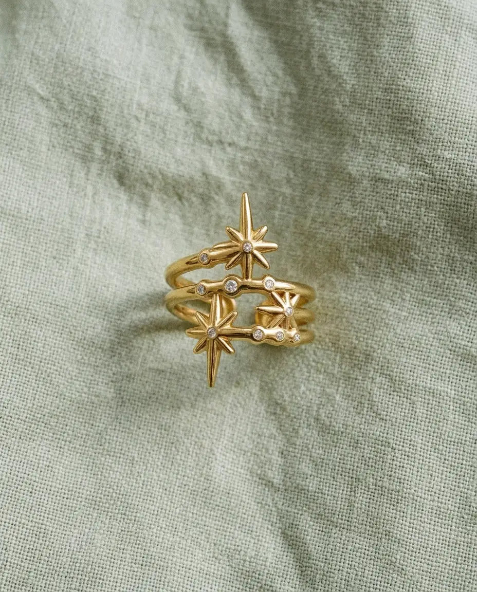 ANILLO CONSTELACION DORADO