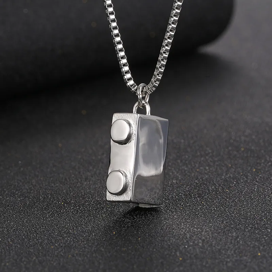 COLLAR LEGO ACERO PLATEADO